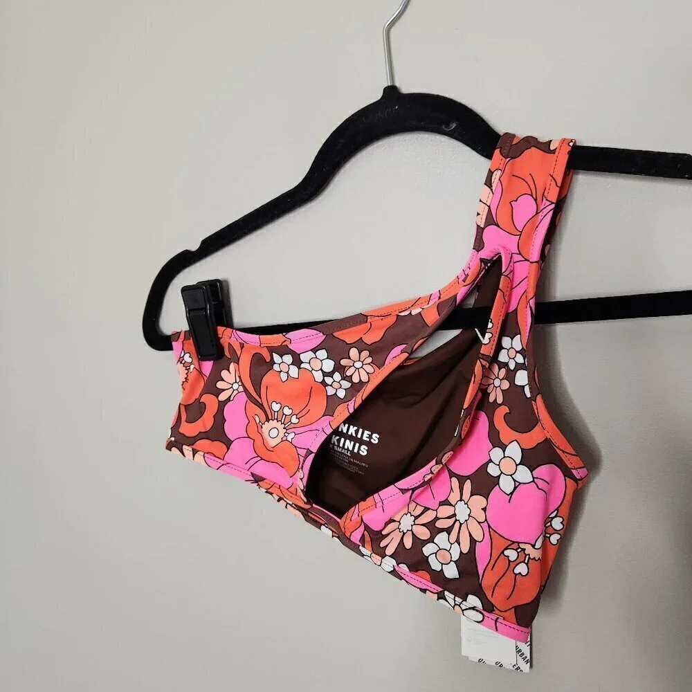 FRANKIES BIKINIS Syd Floral One Shoulder Bikini Top